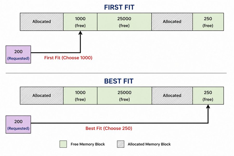 fragmentation from best fit